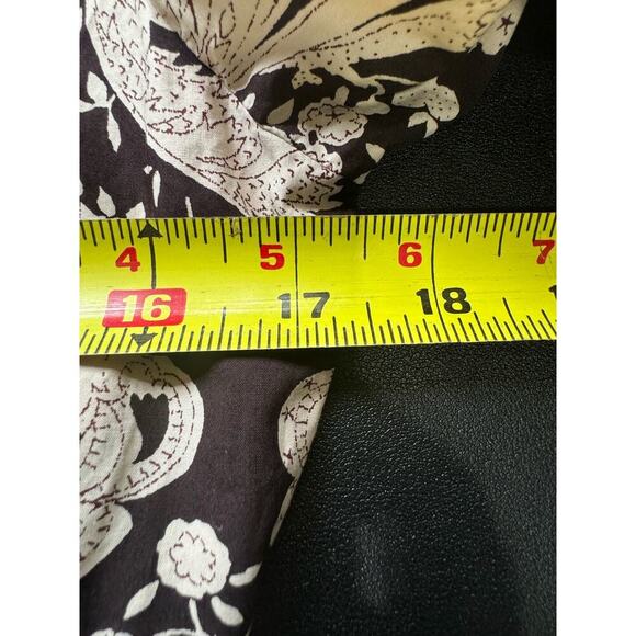 Rebecca Taylor NWOT Paisley Jumpsuit Belted Waist Puff Sleeves Espresso Size XS - Picture 11 of 12